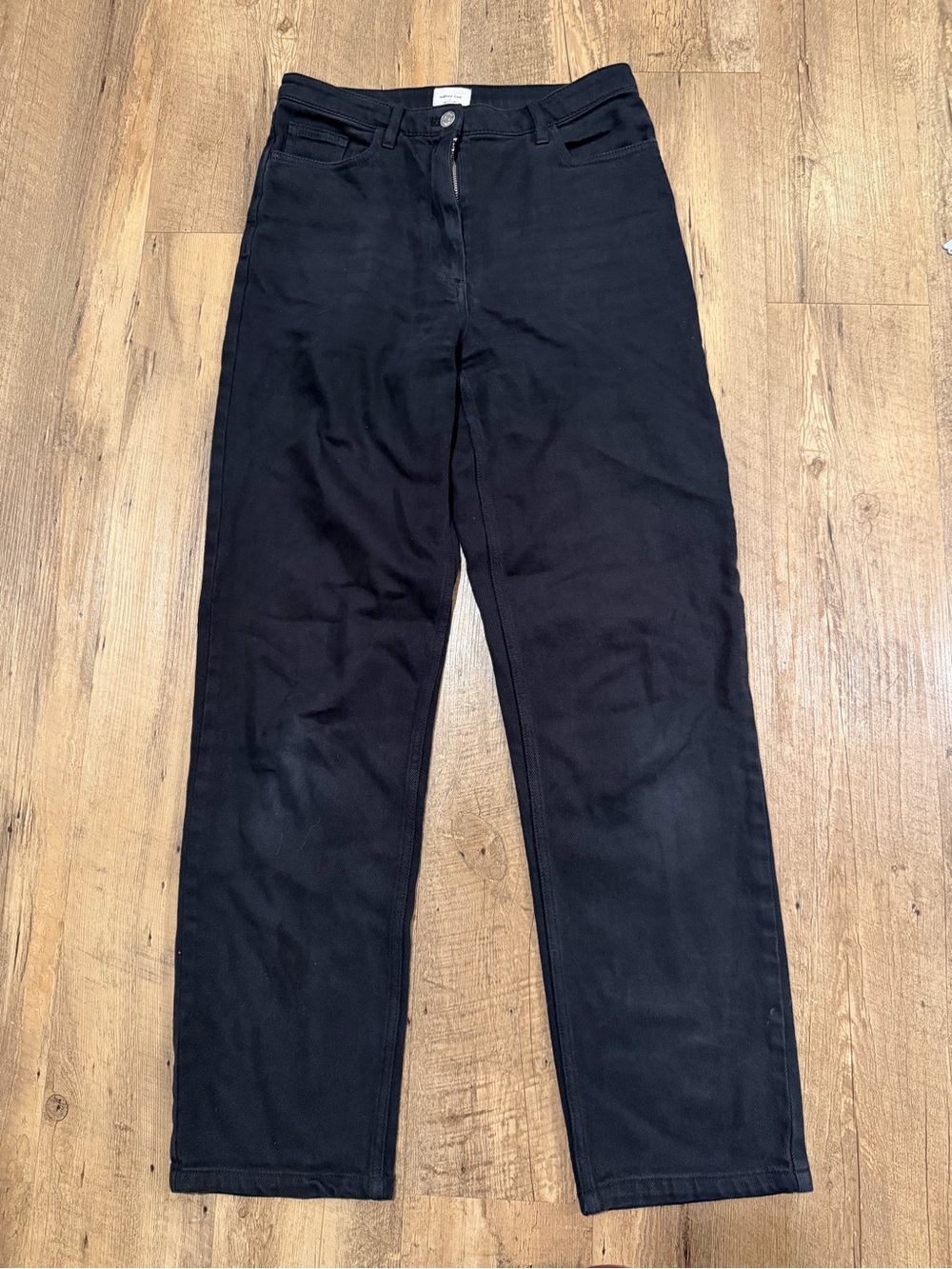 Aritzia Wilfred Free Womens High Waisted Straight Leg Jeans Size 4 Black Melina